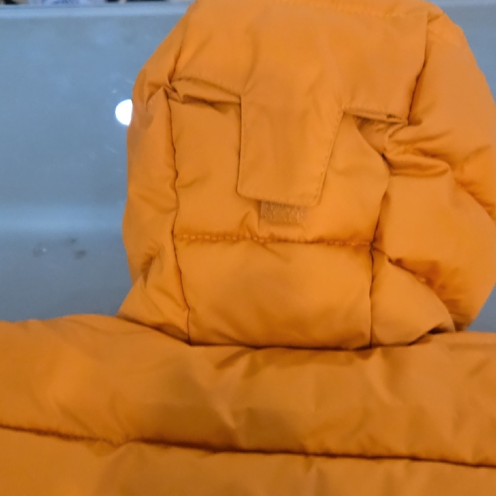 Columbia Bright Orange Puffer Jacket with Cream Lining - Picture 11 of 12